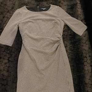 Lauren Ralph Lauren Blk/Wht 3/4 Sleeve Dress-10P
